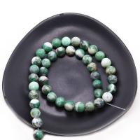 Natural Jade Beads Jade Qinghai Round DIY green Sold Per Approx 38 cm Strand
