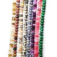 Gemstone smykker perler, Natursten, Rondelle, du kan DIY & forskellige materialer til valg, flere farver til valg, 4x6mm, Ca. 96pc'er/Strand, Solgt af Strand