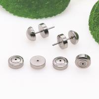 Stainless Steel Ear Nut , 304 Stainless Steel, polished, DIY, original color, 8x3mm, Sold By PC