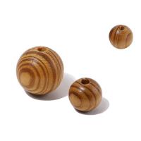 Wood Beads Pine Round DIY coffee color Sold By PC
