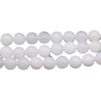 Natural Chalcedony Bead White Chalcedony Round DIY Sold Per Approx 38 cm Strand