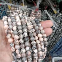 Perles de pierres précieuses mixtes, Jaspe de zèbre, Rond, poli, DIY & normes différentes pour le choix, couleurs mélangées, Vendu par Environ 38 cm brin