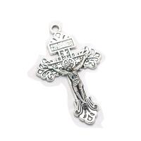 Zinc Alloy Cross Pendants, antique silver color plated, fashion jewelry & Unisex, nickel, lead & cadmium free, 53x31x5.80mm, Sold By PC