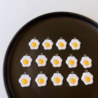 Pryskyřice s přívěskem, vejce, Fajn & DIY, žlutý, 20mm, Cca 100PC/Bag, Prodáno By Bag