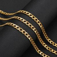 Rustfrit Stål Nekclace Chain, 304 rustfrit stål, mode smykker & forskellige længde for valg & Unisex, flere farver til valg, 5mm, Solgt af Strand