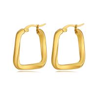 Stainless Steel Lever Terug Earring, 304 roestvrij staal, mode sieraden & voor vrouw, gouden, 23.50x25mm, Verkocht door pair