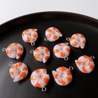 Resin Pendant Lobster break proof & cute & DIY orange nickel lead & cadmium free 18mm Approx Sold By Bag