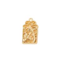 Hollow Brass Pendants Bird gold color plated DIY Sold By PC