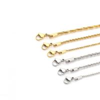 Rustfrit Stål Nekclace Chain, 304 rustfrit stål, poleret & du kan DIY & forskellig størrelse for valg, flere farver til valg, Solgt af PC