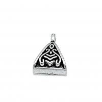 Zinc Alloy Bail Beads Triangle antique silver color plated vintage & DIY nickel lead & cadmium free Approx Sold By Bag