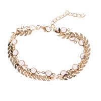 Zinc Alloy Anklet with Crystal with 5cm extender chain plated 2 pieces & fashion jewelry & for woman nickel lead & cadmium free Length 18.5 cm 18 cm Sold By Set