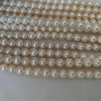 Přírodní sladkovodní perly perlí, Sladkovodní Pearl, DIY, bílý, 8-9mm, Prodáno za Cca 15 inch Strand