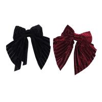 Hair Slide Velveteen Bowknot handmade fashion jewelry & for woman Sold By PC