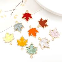 Zinc Alloy Leaf Pendants Maple Leaf DIY & enamel nickel lead & cadmium free Sold By PC