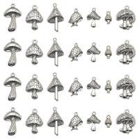 Zinc Alloy Pendants mushroom antique silver color plated DIY Sold By PC