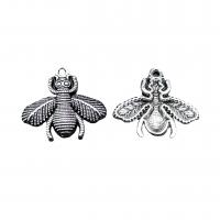 Zinc Alloy Animal Pendants Bee antique silver color plated vintage & DIY nickel lead & cadmium free Approx Sold By Bag