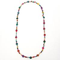Wood Necklace Coco with Wood fashion jewelry & for woman multi-colored Length Approx 31.5 Inch Sold By PC