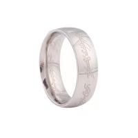 304 Stainless Steel Finger Ring Vacuum Ion Plating Unisex & with letter pattern 6mm US Ring Sold By PC