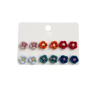 Acrylic Stud Earring Set handmade 6 pieces & fashion jewelry & for woman Sold By Set