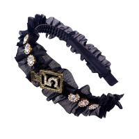 Haarbanden, Kant, met Zinc Alloy, mode sieraden & voor vrouw & met strass, meer kleuren voor de keuze, 130x35mm, Verkocht door PC