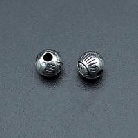Zinc Alloy Spacer Beads Round antique silver color plated vintage & DIY nickel lead & cadmium free Approx Sold By Bag