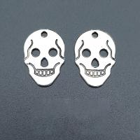 Zinc Alloy Skull Pendants antique silver color plated vintage & DIY & hollow nickel lead & cadmium free Approx Sold By Bag