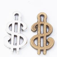 Zinc Alloy Pendants Dollar Sign plated DIY nickel lead & cadmium free Sold By PC