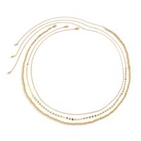 dekorativ Belt, Kobber Coated Plastic, med Jern & Zinc Alloy, forgyldt, tre stykker & mode smykker & for kvinde, flere farver til valg, Længde 26.8 inch, Solgt af sæt