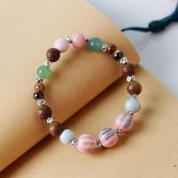 Wood Bracelets with Porcelain handmade fashion jewelry & Unisex Length Approx 13-23 cm Sold By PC