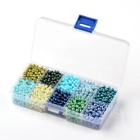 Gemengde Glass Seed Beads, Glas rocailles, Ronde, verschillende hoeveelheid naar keuze & DIY, gemengde kleuren, 130x70x23mm, Verkocht door box