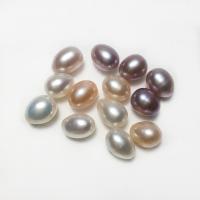 Cultured Half Drilled Freshwater Pearl Beads Teardrop DIY & half-drilled Sold By PC