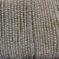 Přírodní sladkovodní perly perlí, Sladkovodní Pearl, DIY, bílý, 3mm, Prodáno za Cca 15 inch Strand