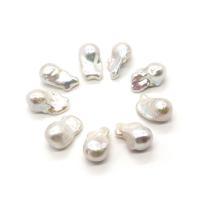 Cultured Baroque Freshwater Pearl Beads Natural & DIY & no hole white 13x18- Sold By PC