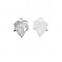 Zinc Alloy Leaf Pendants antique silver color plated vintage & DIY nickel lead & cadmium free Approx Sold By Bag