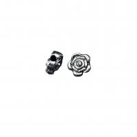 Flower Zinc Alloy Connector Rose antique silver color plated vintage & DIY nickel lead & cadmium free Approx Sold By Bag