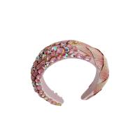 Haarbanden, Katoenfluweel, met Spons, mode sieraden & met strass, meer kleuren voor de keuze, 160x40x170mm, Verkocht door PC