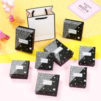 Jewelry Gift Box Cardboard black Sold By PC