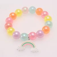 Children Bracelet & Bangle Acrylic plated Girl & fashion jewelry 10mm Length Approx 16 cm Sold By PC
