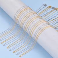 Rustfrit Stål Nekclace Chain, 304 rustfrit stål, med 1.97inch extender kæde, du kan DIY & for kvinde, flere farver til valg, Længde Ca. 17.72 inch, 10pc'er/Bag, Solgt af Bag