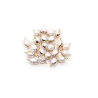 Brass Jewelry Connector Freshwater Pearl with Brass gold color plated DIY Sold By PC