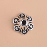 925 sidabro karoliukas Cap, Gėlė, Vintage & Pasidaryk pats, 8.30x4.70mm, Skylė:Apytiksliai 1.5mm, Pardavė PC