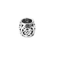 925 Sterling Silver Spacer Bead vintage & DIY & with letter pattern & hollow Approx 3.6mm Sold By PC