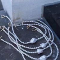 Přírodní Sladkovodní Pearl náhrdelník, módní šperky & pro ženy, bílý, 4-5mm, Délka Cca 40 cm, Prodáno By PC