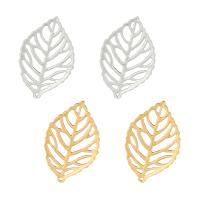 Zinc Alloy Leaf Pendants Brass plated DIY & hollow nickel lead & cadmium free Approx 1mm Sold By PC