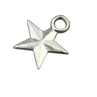 Zinc Alloy Star Pendant antique silver color plated DIY nickel lead & cadmium free Approx 0.3mm Sold By PC