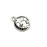 Zinc Alloy Pendants antique silver color plated DIY nickel lead & cadmium free Approx 0.2mm Sold By PC