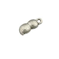 Zinc Alloy Pendants Peanut antique silver color plated DIY nickel lead & cadmium free Approx 0.2mm Sold By PC