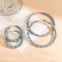 Oorbel sieraden, Denim, mode sieraden & verschillende grootte voor keus & voor vrouw, nikkel, lood en cadmium vrij, Verkocht door pair