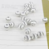 Plastic Beads Round DIY silver color Sold By Bag