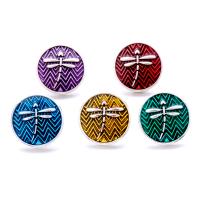 Zinc Alloy Snap Button Bracelet Clasp Round platinum color plated fashion jewelry & DIY & enamel nickel lead & cadmium free Sold By PC